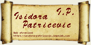 Isidora Patričević vizit kartica